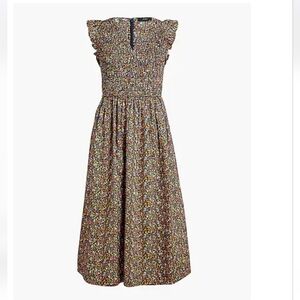 J.Crew Factory Floral Print Midi Dress